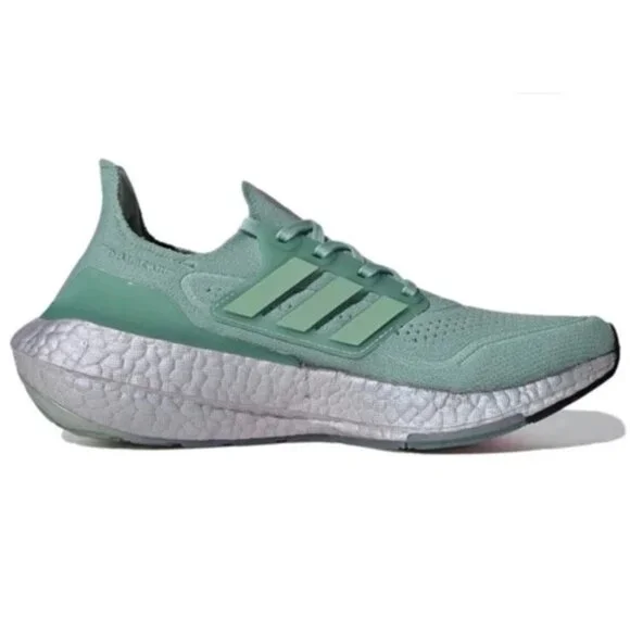 ADIDAS ULTRABOOST 21 RUNNING SHOES-HAZY GREEN-WOMEN'S 9.5 - Picture 2 of 15